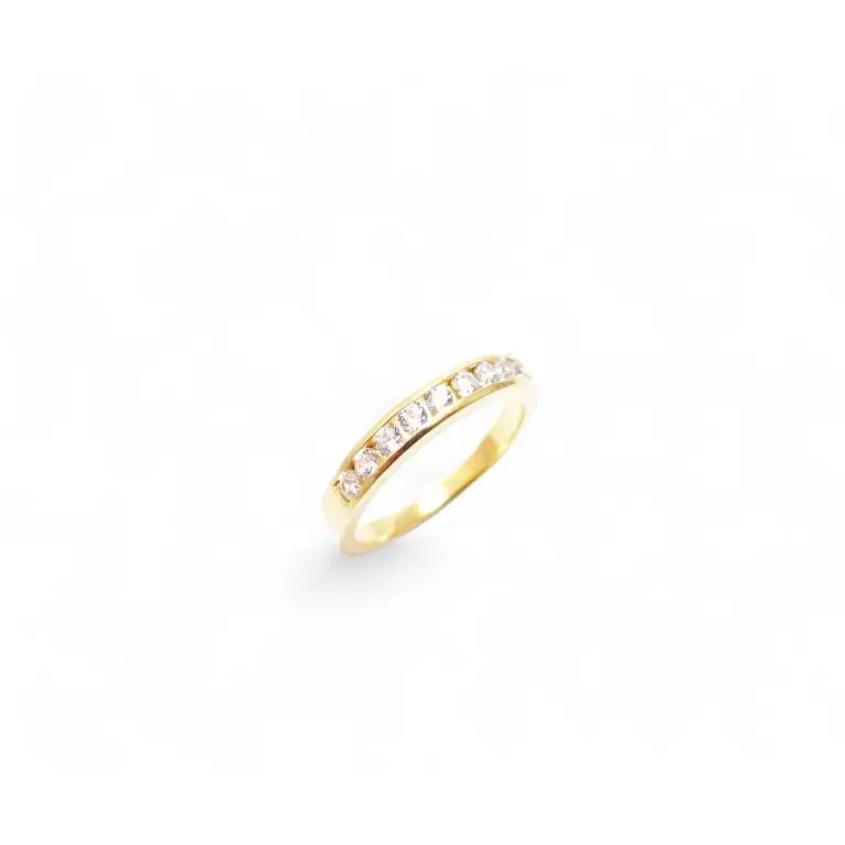 Alliance diamant demi-tour or jaune 18 carats