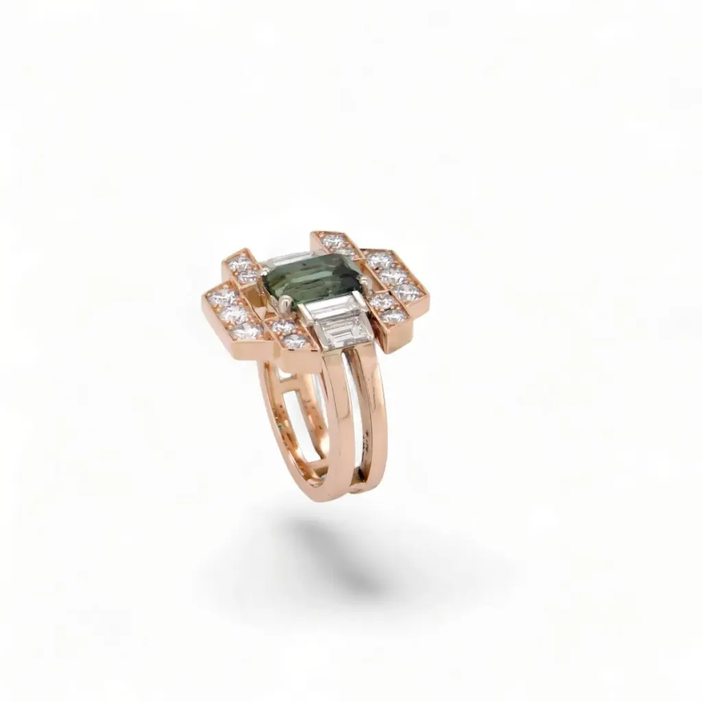 Transformation d’une bague avec l’or et les pierres fournis
