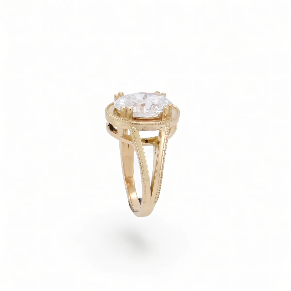 bague diamant 3 carats monture or jaune 18 carats