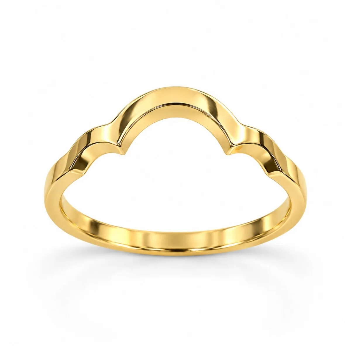 Bague sur mesure en or jaune 18K, création joaillière Maupas-Sehikyan près de Nantes