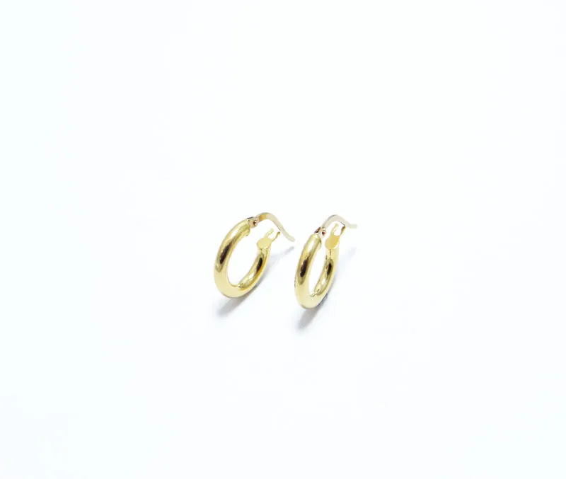 creoles en or jaune 18 carats petite
