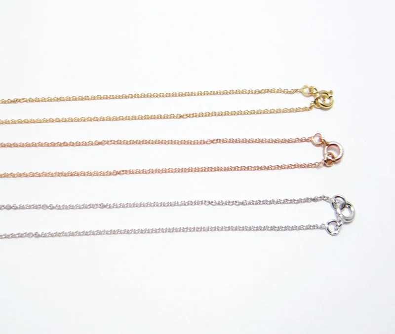 chaine rolo en or jaune blanc rose18 carats