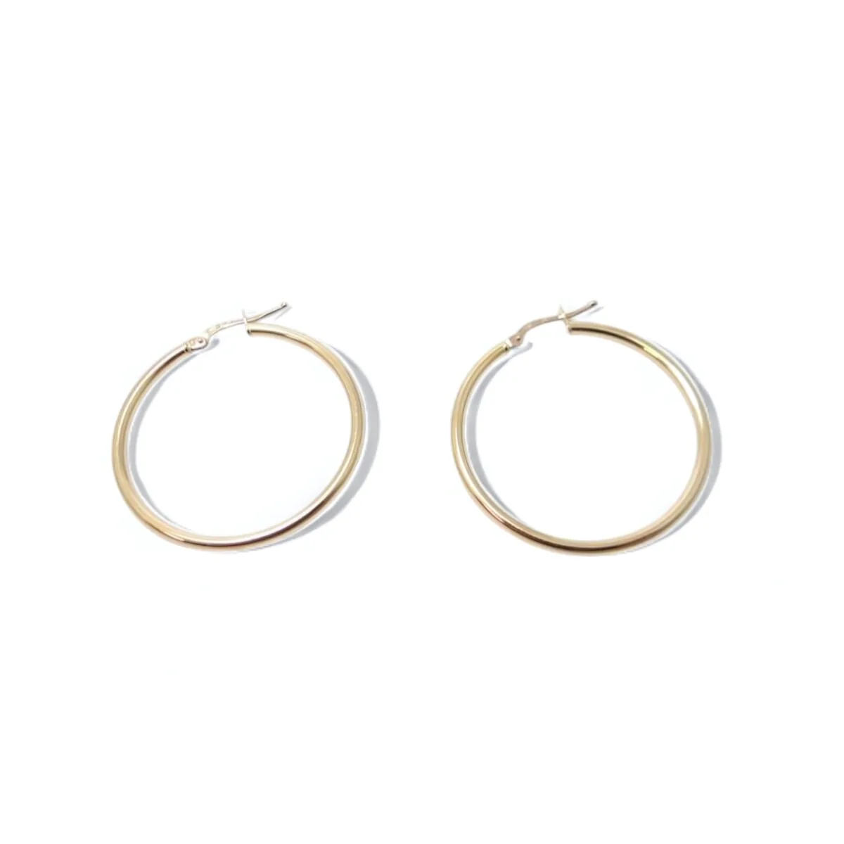 creoles en or jaune 18 carats 35 mm
