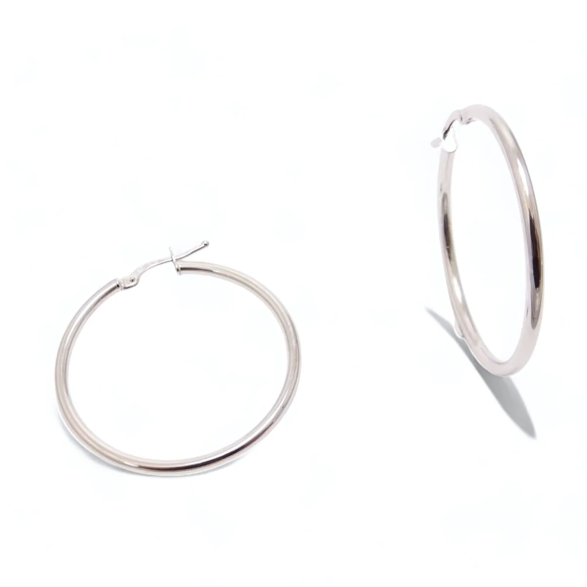 CREOLES OR BLANC 18 carats