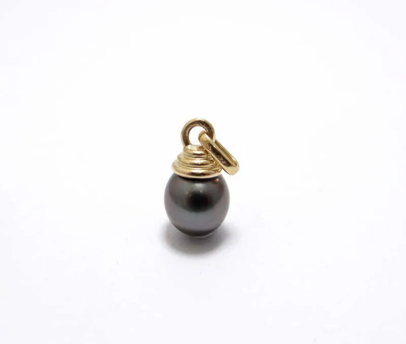 pendentif perle de Tahiti en or jaune 18 carats
