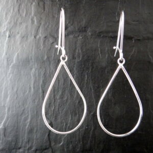 boucles d oreilles goutte en argent 925 rhodié