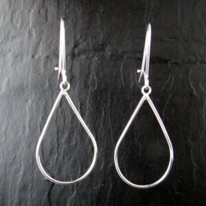 boucles d oreilles goutte en argent 925 rhodié