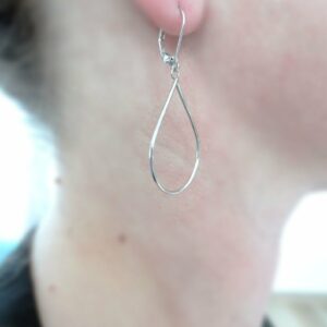 boucles d oreilles goutte en argent 925 rhodié