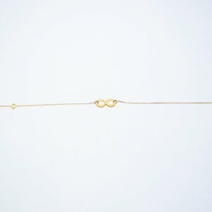 bracelet huit infini en or jaune 18 carats