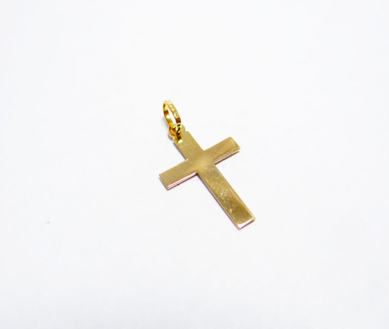 pendentif croix en or jaune 18 carats