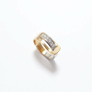 bague serpent diamant serti grains