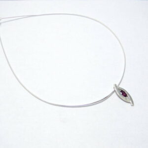 collier argent et grenat rhodolite