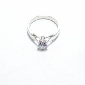 solitaire diamants 4 griffes en or blanc 18 carats rhodié