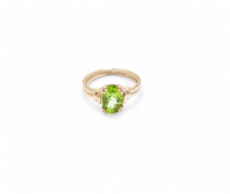 Bague en Or Rose 18 Carats et Péridot