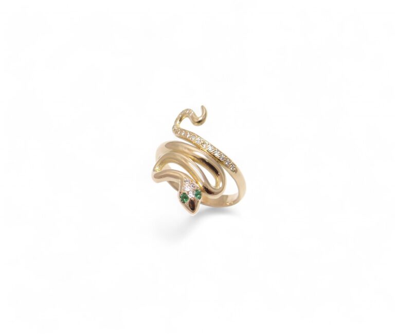 Bague Serpent en Or Jaune 18 Carats