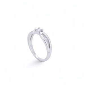 solitaire or blanc 18 carat et diamant naturel