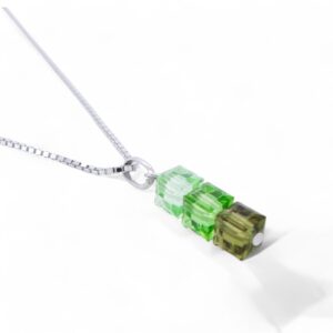 colliercristal swarovski cube couleur verte