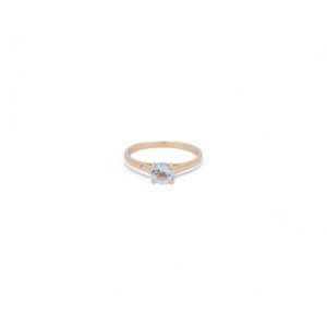 bague aigue marine or jaune 18 carats
