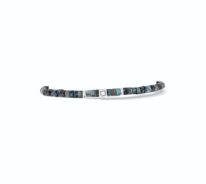 Bracelet en argent serti de diamants et orné de turquoise naturelle – bijou raffiné pour femme