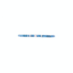 Bracelet en diamant avec perles heshi et azurite – bijou élégant et raffiné pour femme