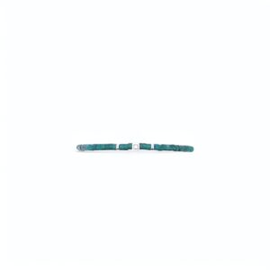 Bracelet femme en agate verte, argent massif et diamant – joaillerie raffinée et minérale