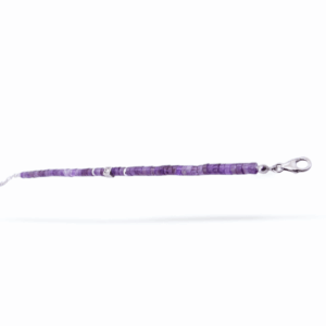 Bijou en argent serti d’une améthyste et d’un diamant, bracelet femme fait main