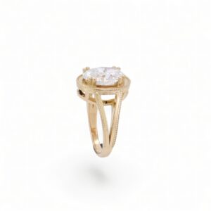 bague diamant 3 carats monture or jaune 18 carats
